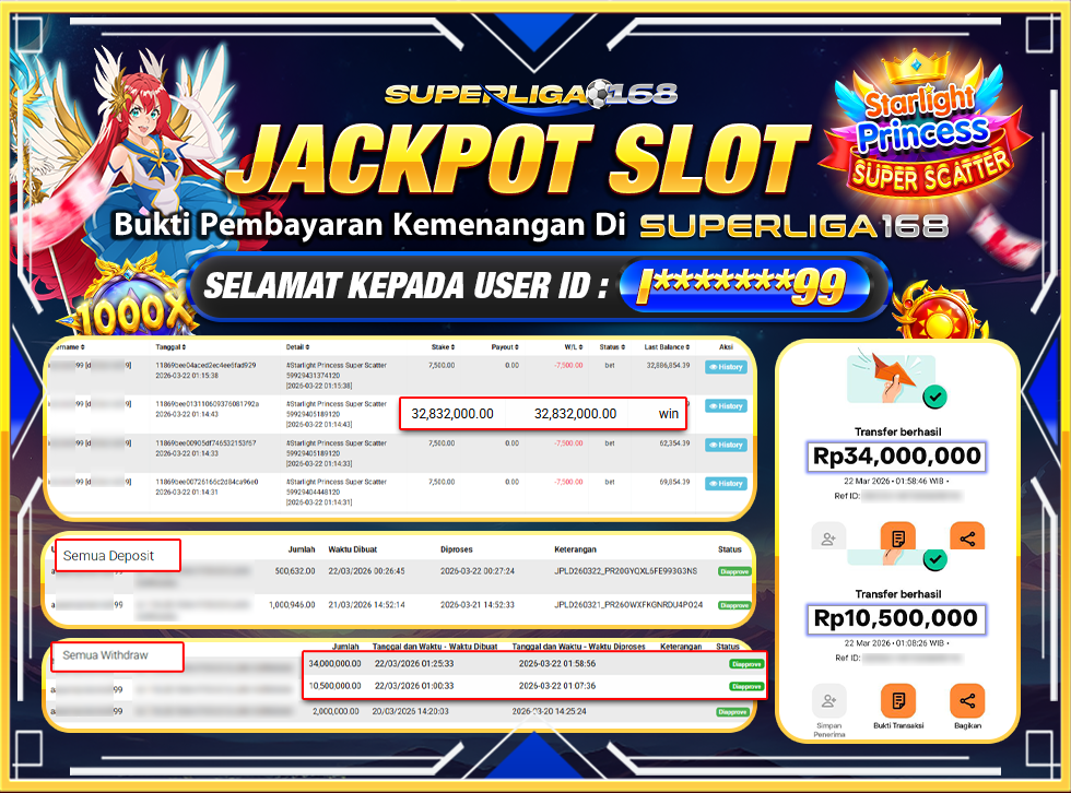 SUPERLIGA168 STARLIGHT OF PRINCESS SUPER SCATTER Rp.44,500,000LUNAS